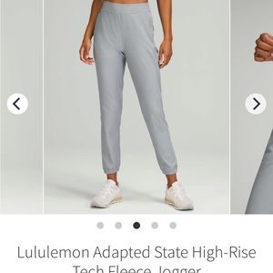 Lululemon adapted state high rise fleece jogger rhino grey size 2
